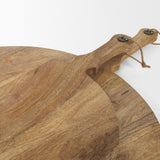 Karana Natural Solid Wood Round Serving Boards by Mercana at Eve Furniture