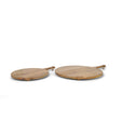 Karana Natural Solid Wood Round Serving Boards by Mercana at Eve Furniture