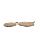 Karana Natural Solid Wood Round Serving Boards by Mercana at Eve Furniture
