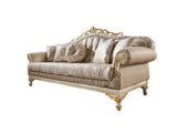 Kardelen Cream 2-Piece Living Room Set (1 Sofa & 1 Loveseat) by Furnia at Eve Furniture
