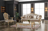 Kardelen Cream 2-Piece Living Room Set (1 Sofa & 1 Loveseat)