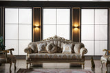 Kardelen Cream 2-Piece Living Room Set (1 Sofa & 1 Loveseat) by Furnia at Eve Furniture