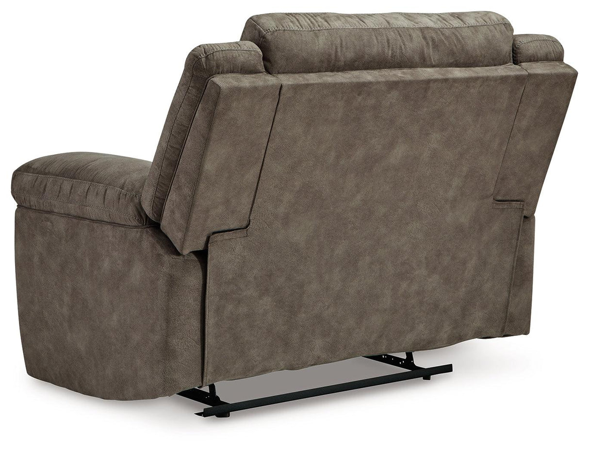 Kargin Fossil Oversized Manual Recliner by Ashley at Eve Furniture