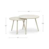 Kari Cream Outdoor Nesting Coffee Table by Moe's Home at Eve Furniture