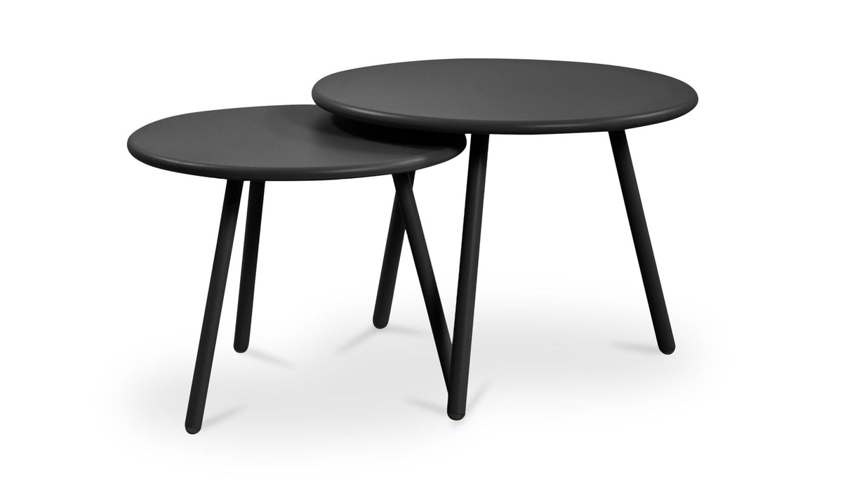 Kari Outdoor Nesting Coffee Table Black by Moe's Home at Eve Furniture