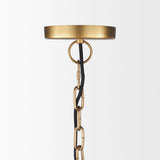 Karina 24" Round Brass-tone Hammered Metal Dome Pendant Light by Mercana at Eve Furniture