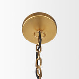 Karina 24" Round Brass-tone Hammered Metal Dome Pendant Light by Mercana at Eve Furniture