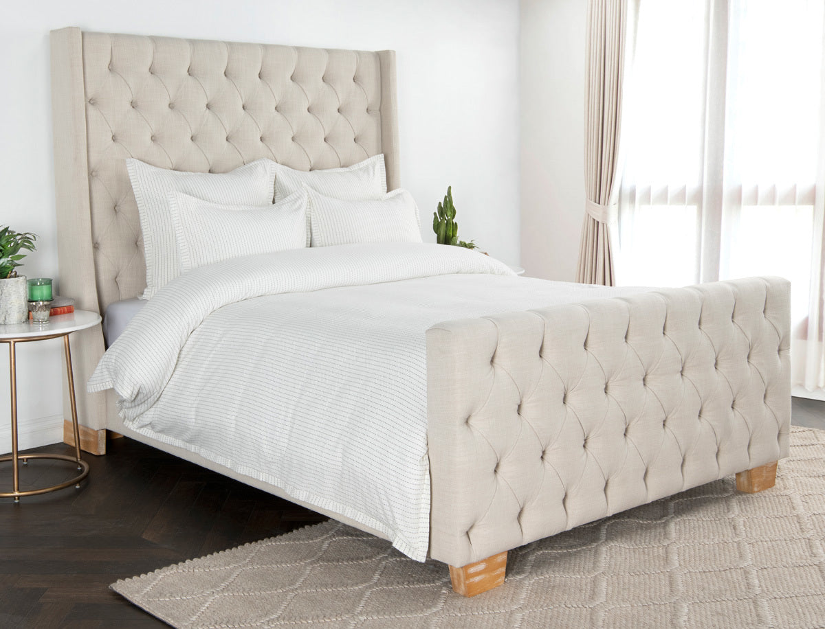 Karina Ivory Gray Duvet Cover by Classic Home at Eve Furniture