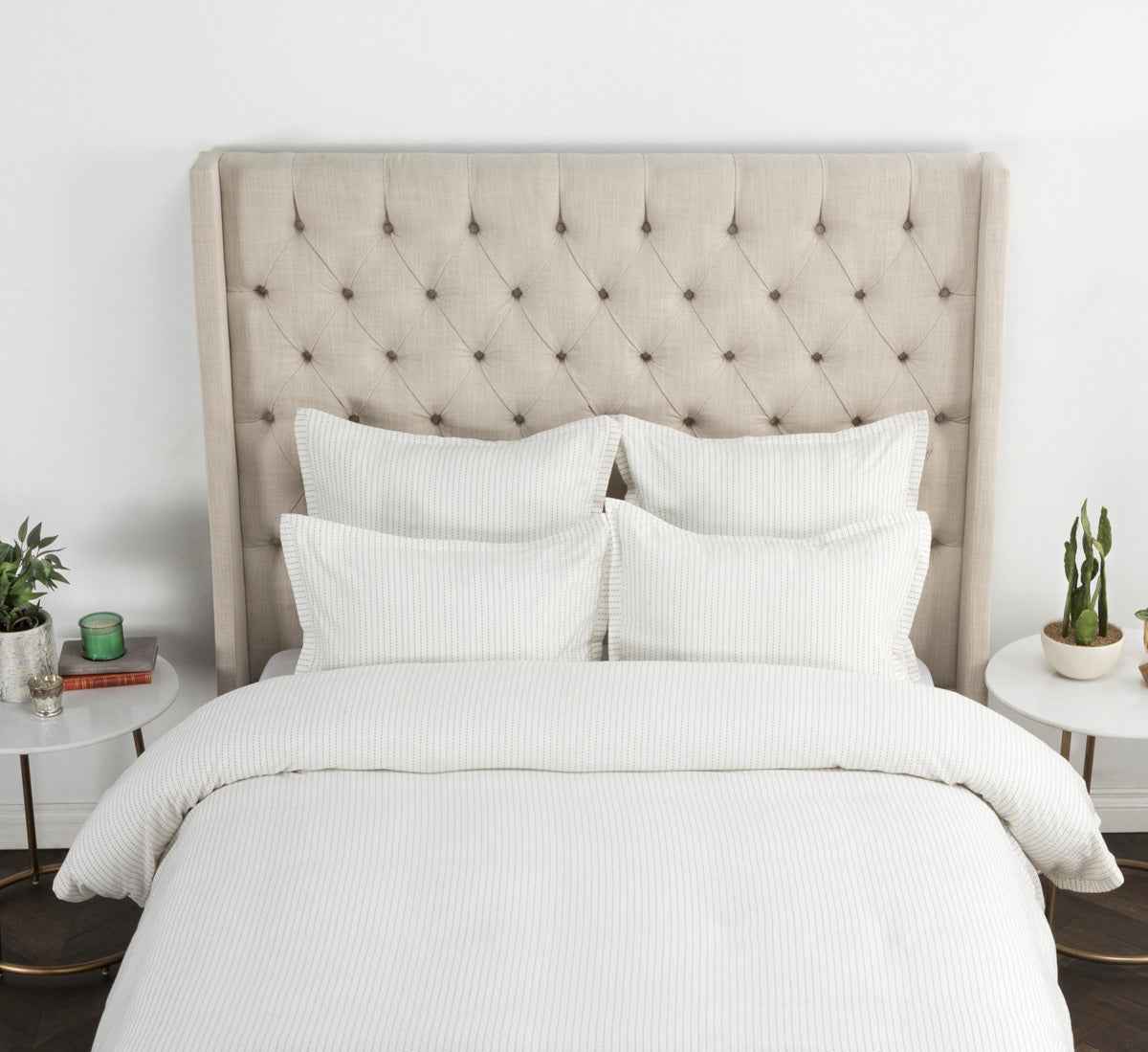 Karina Ivory Gray Duvet Cover by Classic Home at Eve Furniture