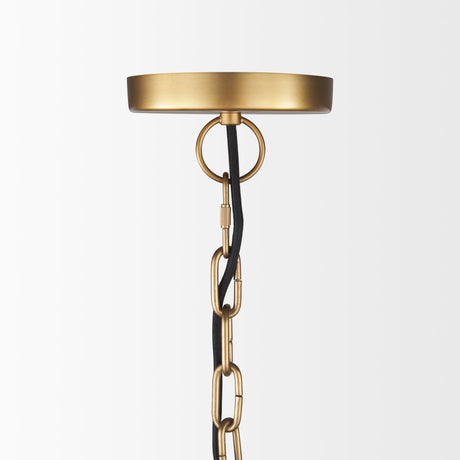 Karina Round Brass-tone Hammered Metal Dome Pendant Light by Mercana at Eve Furniture