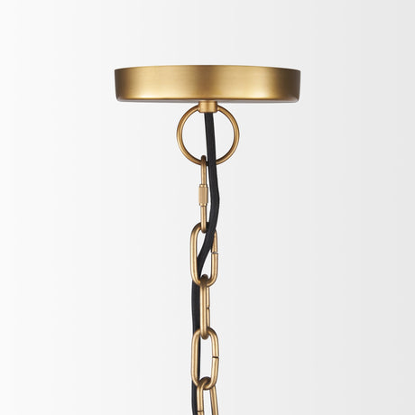 Karina Round Brass-tone Hammered Metal Dome Pendant Light by Mercana at Eve Furniture