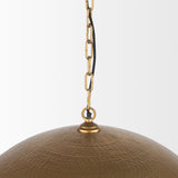 Karina Round Brass-tone Hammered Metal Dome Pendant Light by Mercana at Eve Furniture