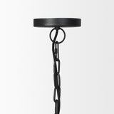 Karina Round Matte Black Hammered Metal Dome Pendant Light by Mercana at Eve Furniture