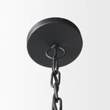Karina Round Matte Black Hammered Metal Dome Pendant Light by Mercana at Eve Furniture