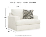 Karinne Linen Chair and Ottoman by Ashley at Eve Furniture