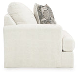 Karinne Linen Chair and Ottoman by Ashley at Eve Furniture