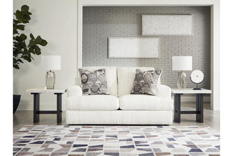 Karinne Linen Loveseat and Chair by Ashley at Eve Furniture