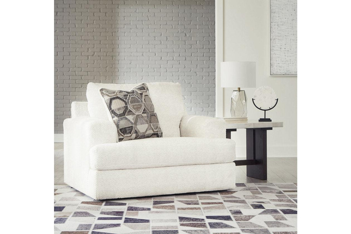 Karinne Linen Loveseat and Chair by Ashley at Eve Furniture