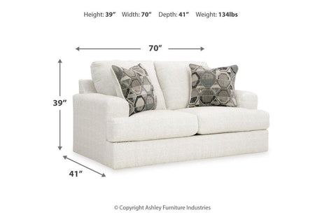 Karinne Linen Loveseat and Chair by Ashley at Eve Furniture