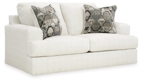 Karinne Linen Loveseat by Ashley at Eve Furniture