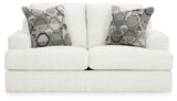 Karinne Linen Loveseat by Ashley at Eve Furniture