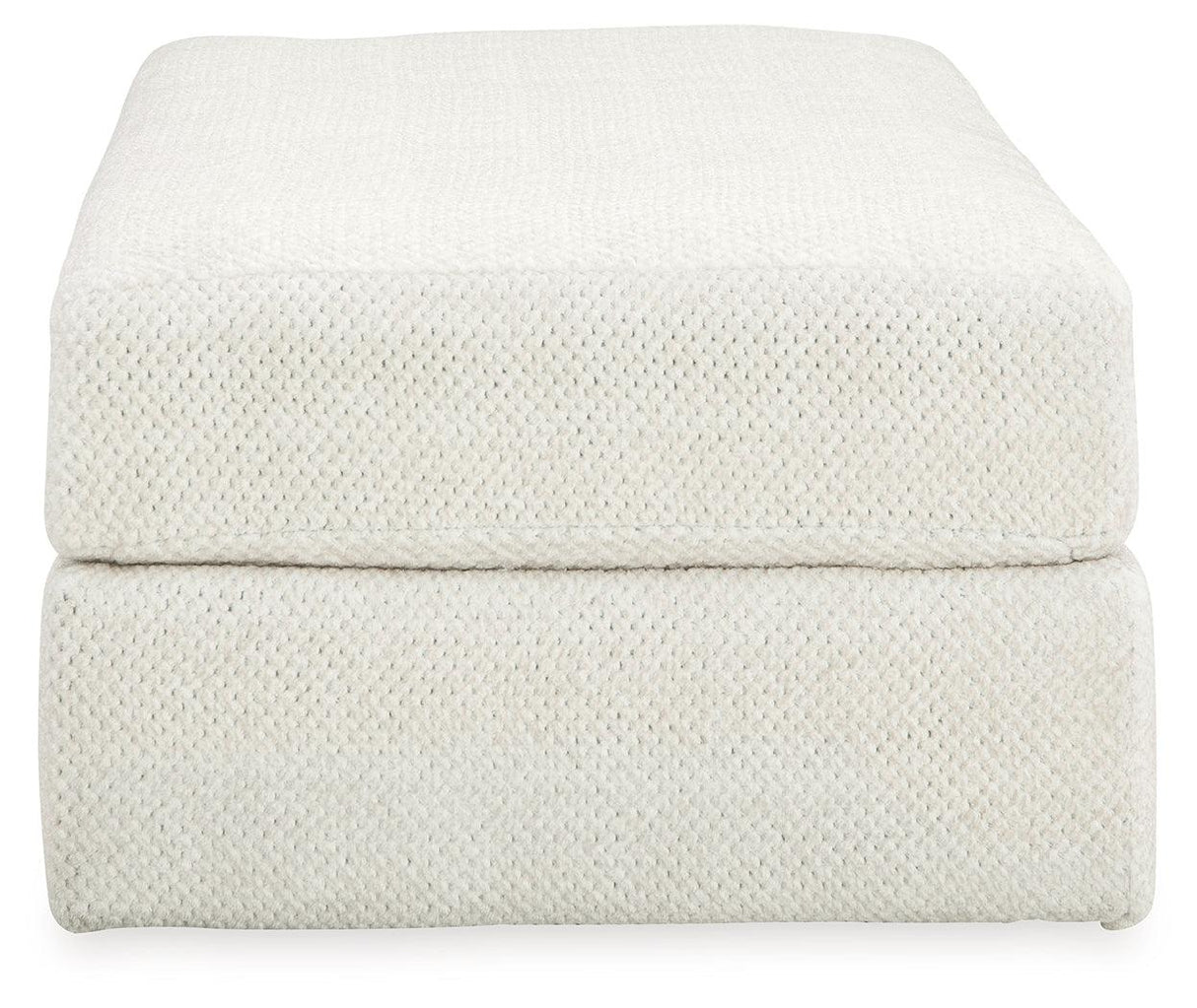 Karinne Linen Oversized Accent Ottoman by Ashley at Eve Furniture
