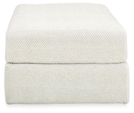 Karinne Linen Oversized Accent Ottoman by Ashley at Eve Furniture