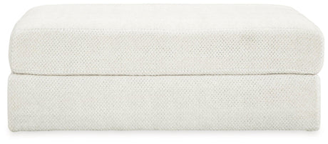 Karinne Linen Oversized Accent Ottoman by Ashley at Eve Furniture