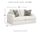 Karinne Linen Loveseat, Oversized Chair and Accent Ottoman by Ashley at Eve Furniture