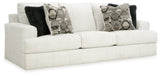 Karinne Linen Loveseat, Oversized Chair and Accent Ottoman by Ashley at Eve Furniture