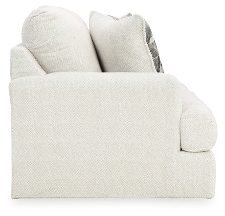 Karinne Linen Loveseat, Oversized Chair and Accent Ottoman by Ashley at Eve Furniture