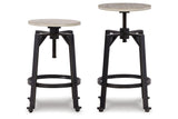 Karisslyn Whitewash/Black Counter Height Stool, Set of 2 by Ashley at Eve Furniture