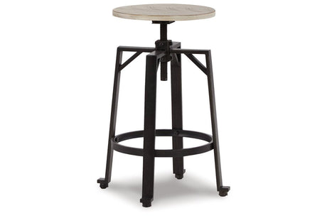 Karisslyn Whitewash/Black Counter Height Stool, Set of 2 by Ashley at Eve Furniture