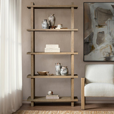 Karlla Bookshelf - Natural Clay by Classic Home at Eve Furniture