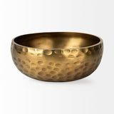 Karmel Gold Hammered Aluminum Bowl by Mercana at Eve Furniture