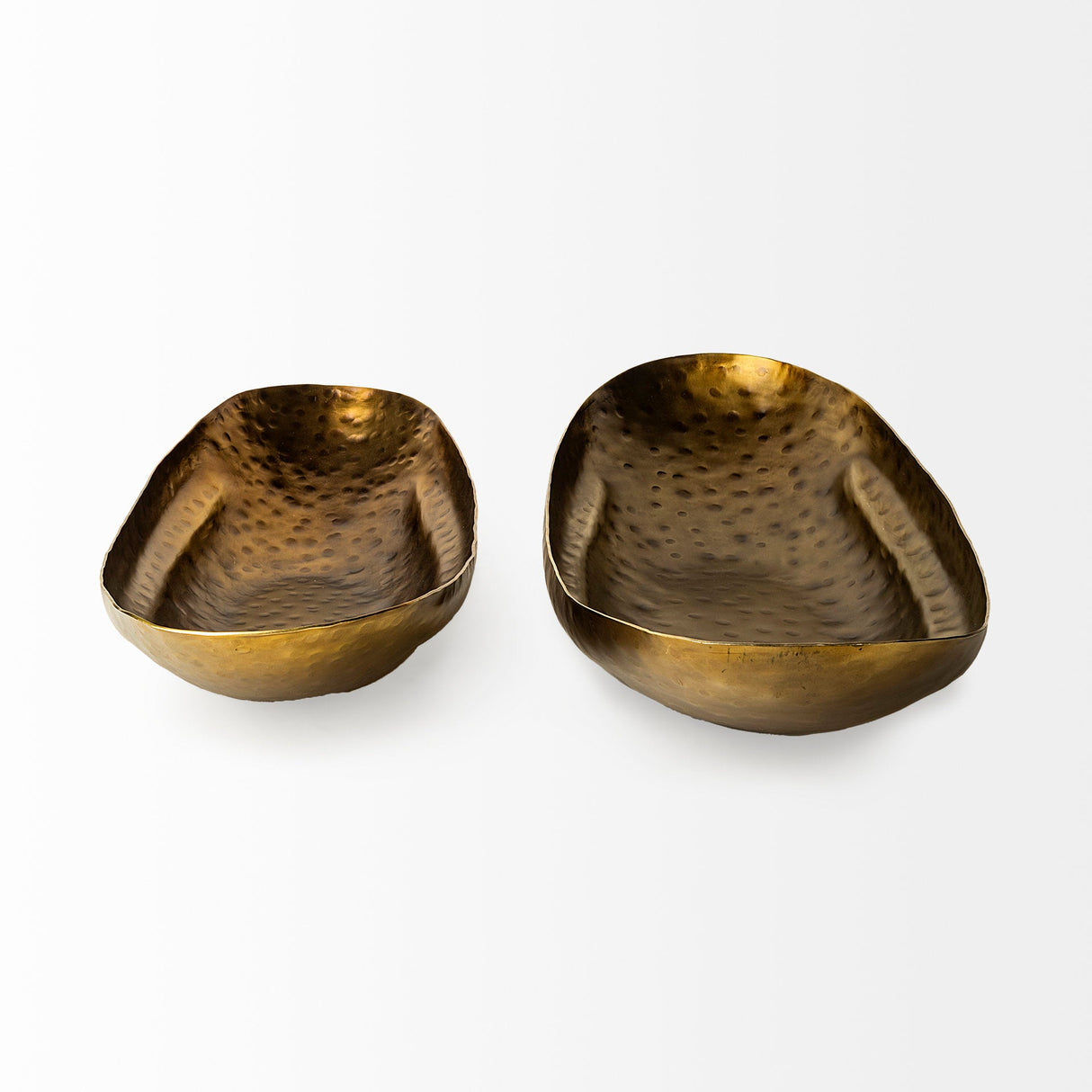 Karmen (Set of 2) Gold Hammered Oversized Bowls by Mercana at Eve Furniture