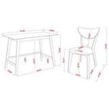 Karri Walnut 2-Piece Writing Desk Set by Coaster at Eve Furniture