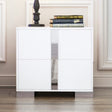 Karthinhy White Silver Nightstand by Eve Furniture at Eve Furniture