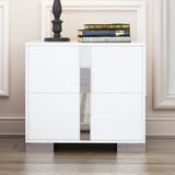 Karthinhy White Silver Nightstand by Eve Furniture at Eve Furniture