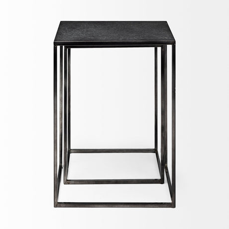Kasey (Set of 2) Galvanized Metal Nesting Accent Tables by Mercana at Eve Furniture