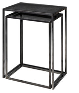 Kasey (Set of 2) Galvanized Metal Nesting Accent Tables by Mercana at Eve Furniture