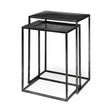 Kasey (Set of 2) Galvanized Metal Nesting Accent Tables by Mercana at Eve Furniture