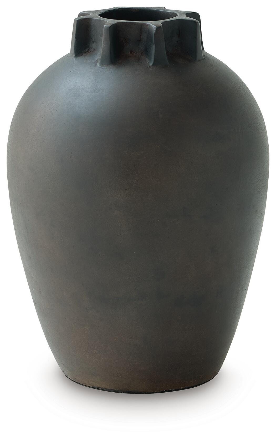 Kaslett Antique Black Vase by Ashley at Eve Furniture