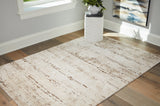Kasney Cream/Brown Large Rug by Ashley at Eve Furniture