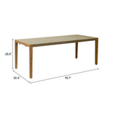 Kata Gray Outdoor Dining Table by Zuomod at Eve Furniture