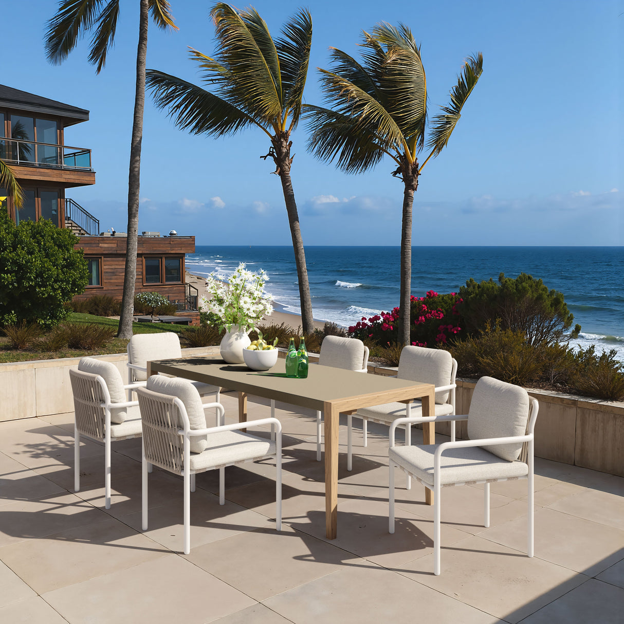 Kata Gray Outdoor Dining Table by Zuomod at Eve Furniture