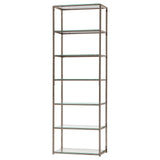 Kate Black Nickel 6-Shelf Bookcase