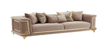 Kate Beige/Brown Living Room Set by Cosmos Furniture at Eve Furniture