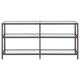 Kate Black Nickel 2-Tier Bookcase by Coaster at Eve Furniture