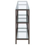 Kate Black Nickel 2-Tier Bookcase by Coaster at Eve Furniture